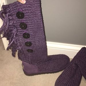 Ugg purple sweater boots